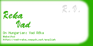 reka vad business card